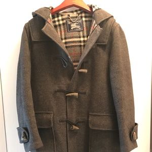 Burberry Grey Wool Coat